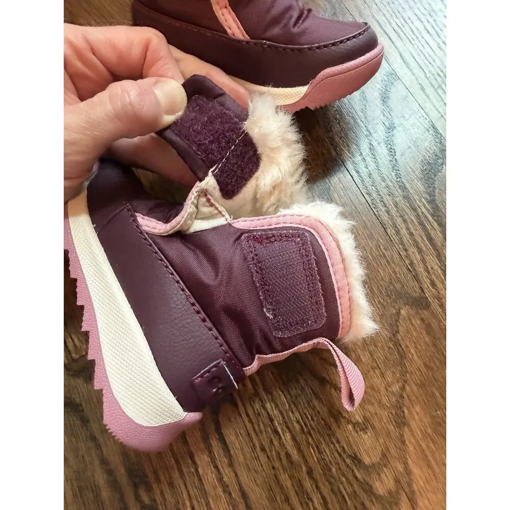 Sorel Kids Whitney II Plus Bootie Purple Pink Waterproof Insulated Toddler 4 NEW